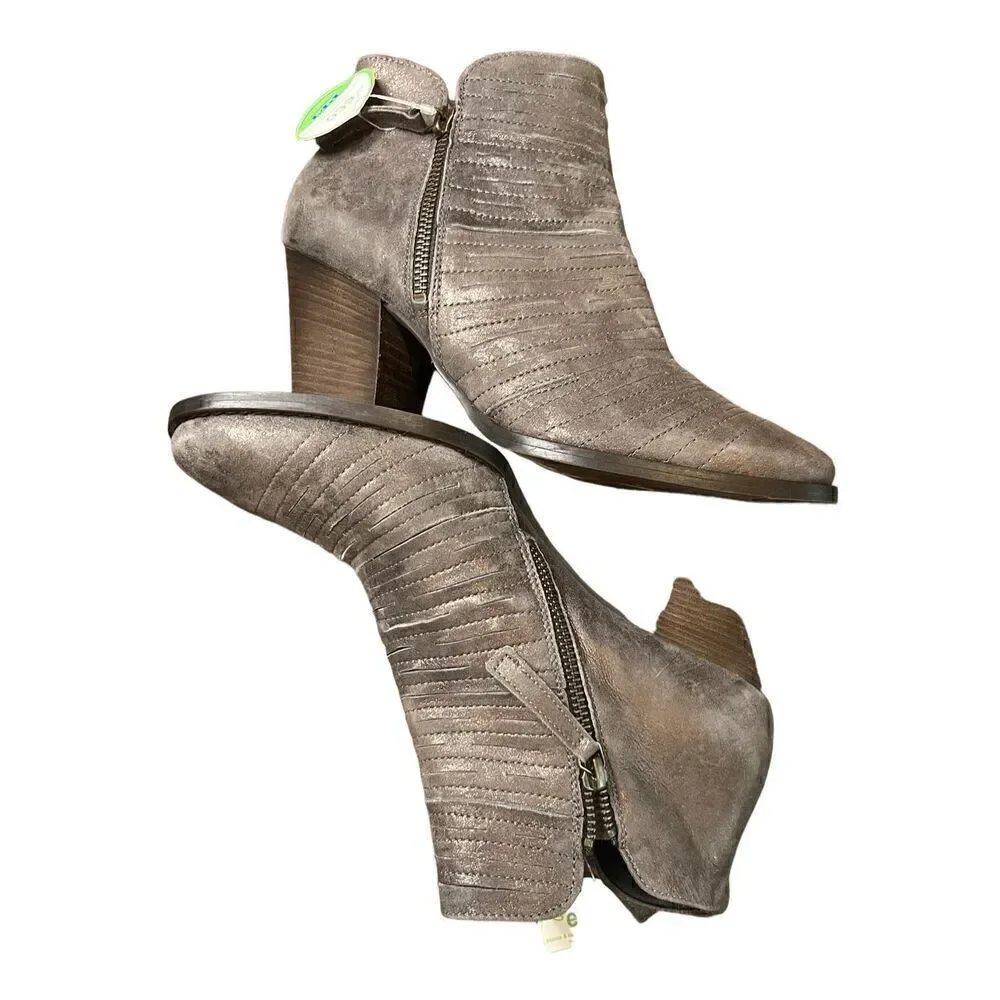 Paul Green Malibu Sliced Zip Bootie in Earth Artic Metallic NWT Size 5 1/2 or US